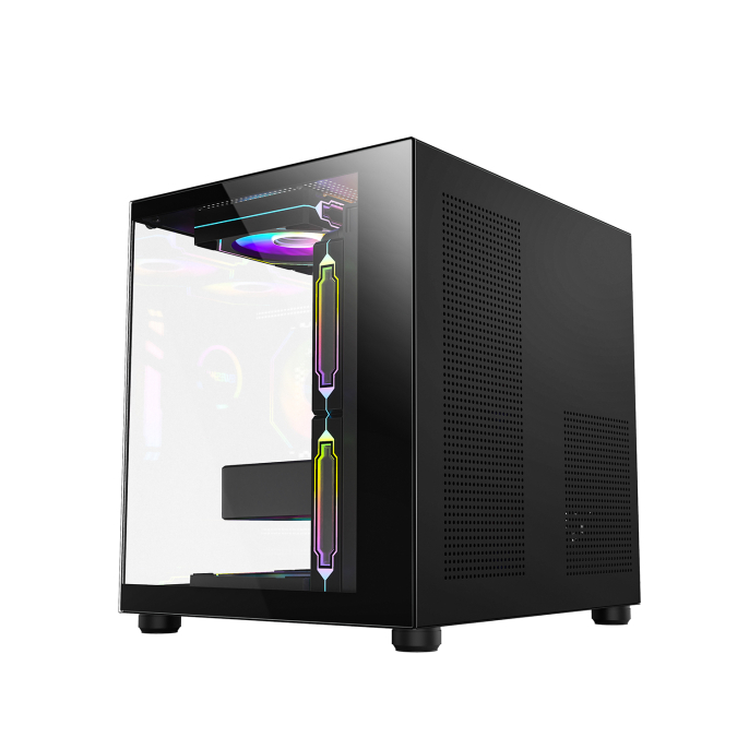 Корпус игровой EVESKY Q3 + 3 ARGB Кулера Черный